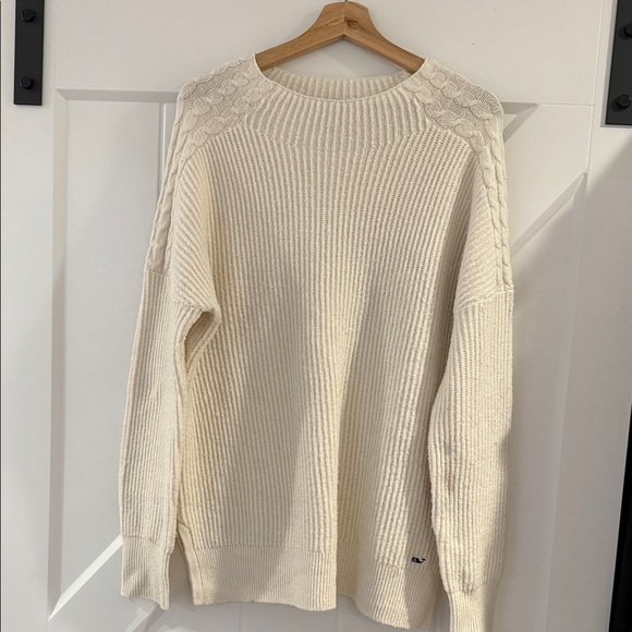 Vineyard Vines Women's Cream Crew Neck Sweater - Picture 1 of 4